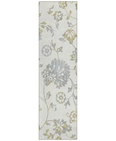 Addison Chantille Machine Washable Acn856 2'3"x7'6" Runner Area Rug In Ivory