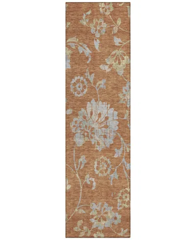 Addison Chantille Machine Washable Acn856 2'3"x7'6" Runner Area Rug In Paprika