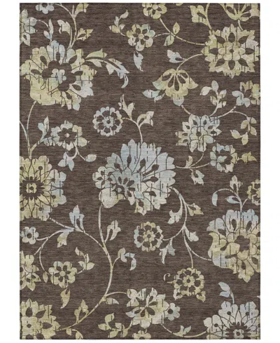 Addison Chantille Machine Washable Acn856 2'6"x3'10" Area Rug In Chocolate