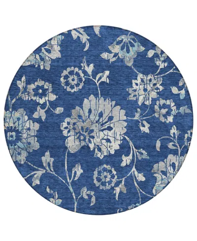 Addison Chantille Acn856 8'x8' Round Area Rug In Navy