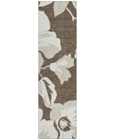 Addison Chantille Acn857 2'3"x7'6" Runner Area Rug In Brown