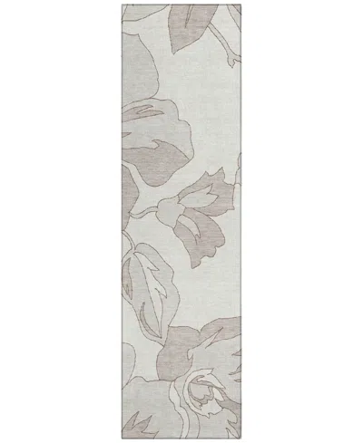 Addison Chantille Machine Washable Acn857 2'3"x7'6" Runner Area Rug In Ivory