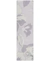 Addison Chantille Machine Washable Acn857 2'3"x7'6" Runner Area Rug In Lavender
