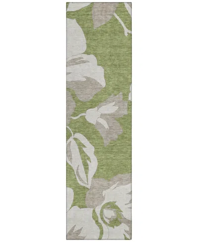 Addison Chantille Machine Washable Acn857 2'3"x7'6" Runner Area Rug In Olive