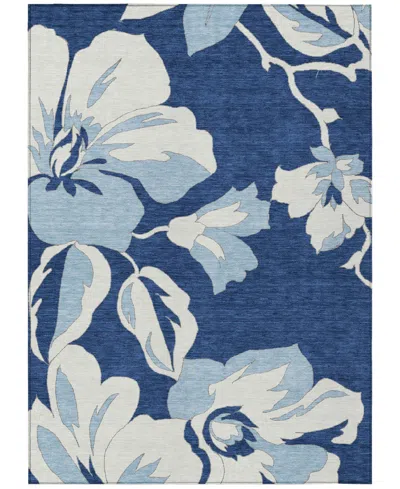 Addison Chantille Machine Washable Acn857 5'x7'6" Area Rug In Navy