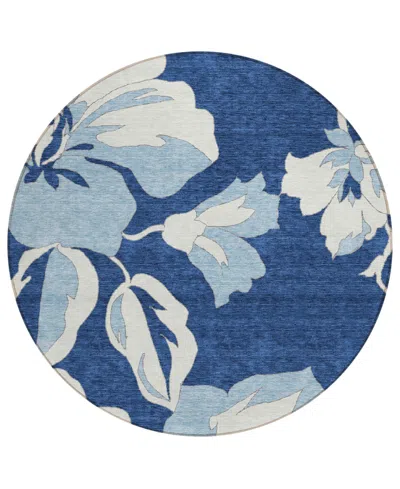Addison Chantille Acn857 8'x8' Round Area Rug In Navy