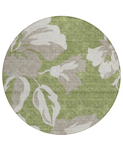 Addison Chantille Acn857 8'x8' Round Area Rug In Olive