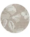 Addison Chantille Acn857 8'x8' Round Area Rug In Taupe