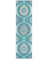 Addison Chantille Acn858 2'3"x7'6" Runner Area Rug In Teal