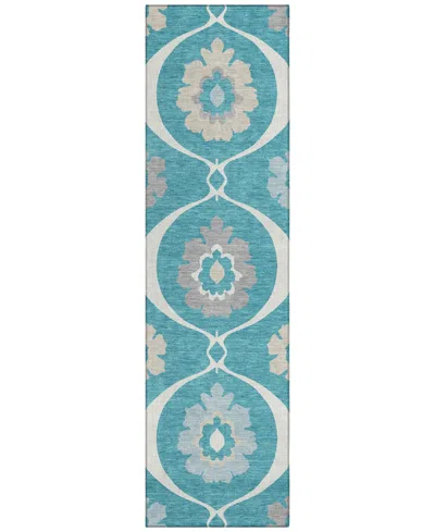 Addison Chantille Acn858 2'3"x7'6" Runner Area Rug In Teal