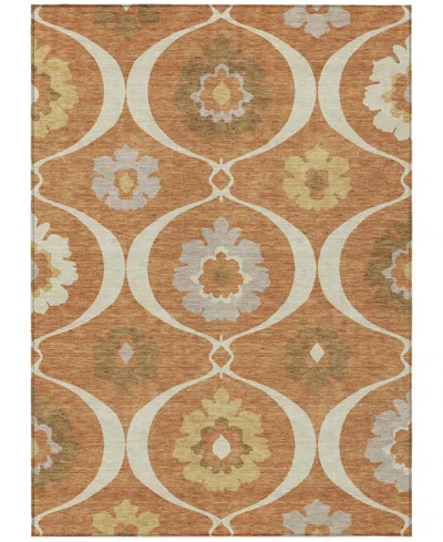 Addison Chantille Machine Washable Acn858 5'x7'6" Area Rug In Paprika