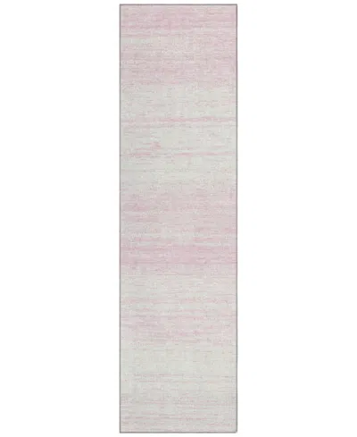 Addison Chantille Machine Washable Acn859 2'3"x7'6" Runner Area Rug In Pink