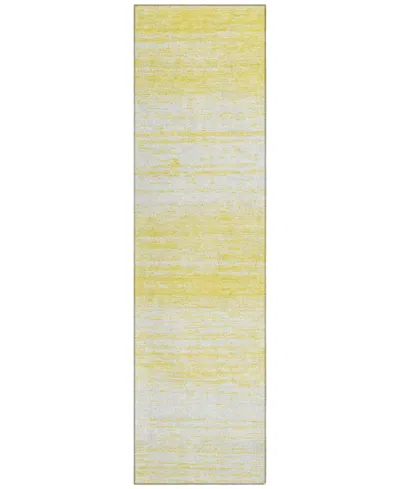Addison Chantille Machine Washable Acn859 2'3"x7'6" Runner Area Rug In Yellow