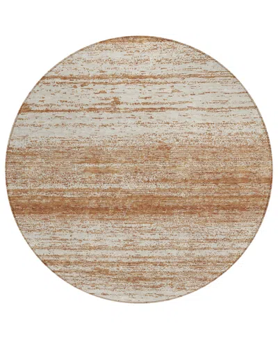 Addison Chantille Acn859 8'x8' Round Area Rug In Paprika