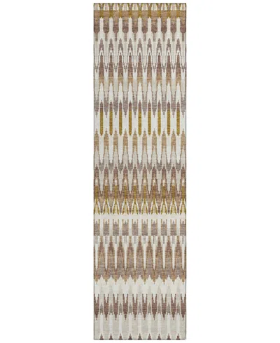 Addison Chantille Acn860 2'3"x7'6" Runner Area Rug In Brown