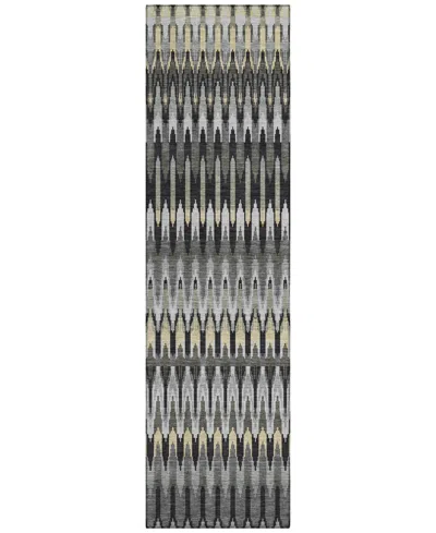Addison Chantille Acn860 2'3"x7'6" Runner Area Rug In Charcoal