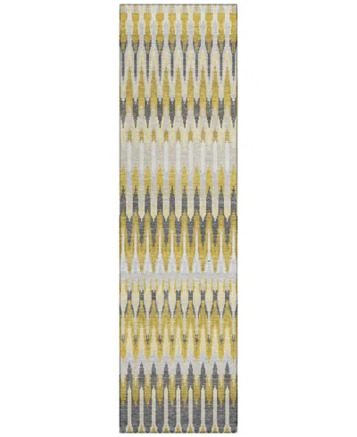 Addison Chantille Acn860 2'3"x7'6" Runner Area Rug In Gold