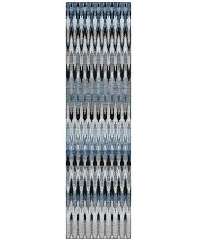 Addison Chantille Machine Washable Acn860 2'3"x7'6" Runner Area Rug In Gray