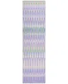 Addison Chantille Machine Washable Acn860 2'3"x7'6" Runner Area Rug In Lavender