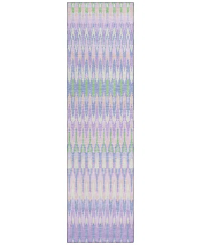 Addison Chantille Machine Washable Acn860 2'3"x7'6" Runner Area Rug In Lavender