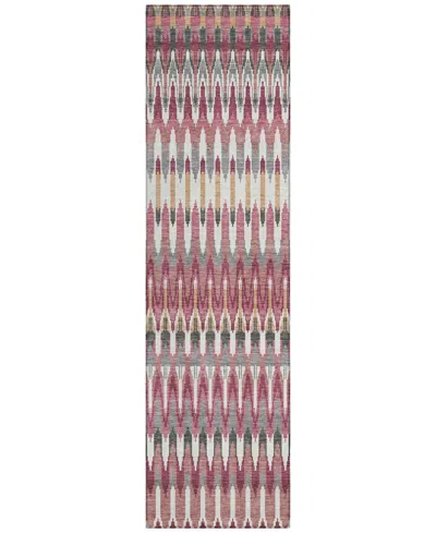 Addison Chantille Machine Washable Acn860 2'3"x7'6" Runner Area Rug In Mauve