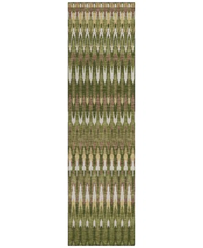 Addison Chantille Acn860 2'3"x7'6" Runner Area Rug In Olive