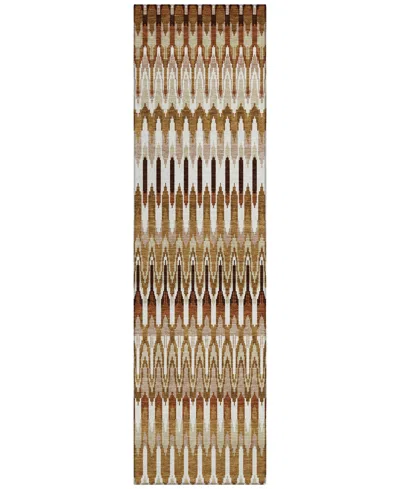 Addison Chantille Machine Washable Acn860 2'3"x7'6" Runner Area Rug In Terracotta
