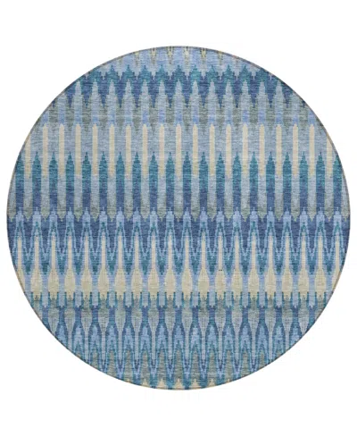 Addison Chantille Acn860 8'x8' Round Area Rug In Denim