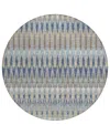 Addison Chantille Acn860 8'x8' Round Area Rug In Taupe