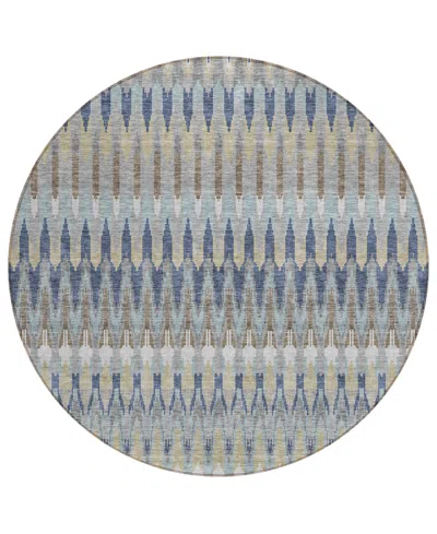 Addison Chantille Acn860 8'x8' Round Area Rug In Taupe