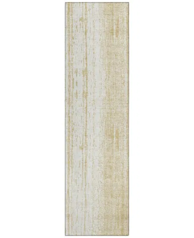 Addison Chantille Acn861 2'3"x7'6" Runner Area Rug In Gold