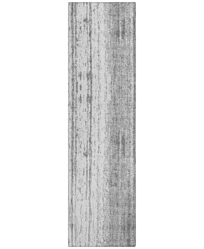 Addison Chantille Machine Washable Acn861 2'3"x7'6" Runner Area Rug In Gray
