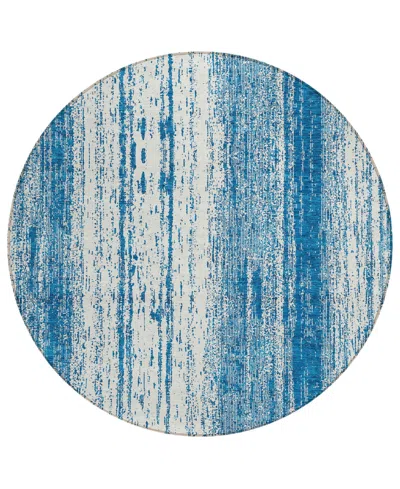 Addison Chantille Acn861 8'x8' Round Area Rug In Navy