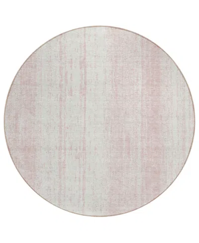 Addison Chantille Acn861 8'x8' Round Area Rug In Pink