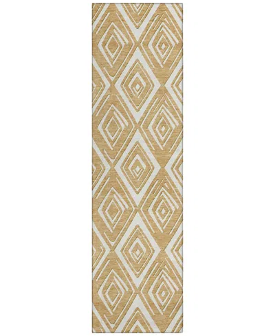 Addison Chantille Machine Washable Acn862 2'3"x7'6" Runner Area Rug In Gold