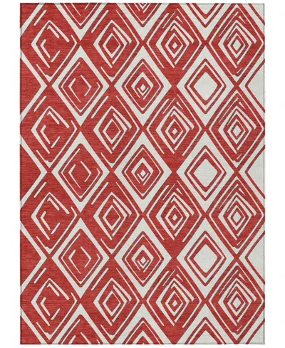 Addison Chantille Machine Washable Acn862 5'x7'6" Area Rug In Red