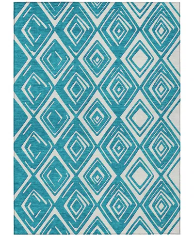Addison Chantille Machine Washable Acn862 5'x7'6" Area Rug In Teal