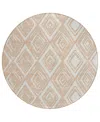 Addison Chantille Acn862 8'x8' Round Area Rug In Peach