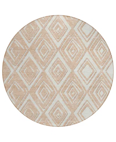 Addison Chantille Acn862 8'x8' Round Area Rug In Peach