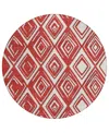 Addison Chantille Acn862 8'x8' Round Area Rug In Red