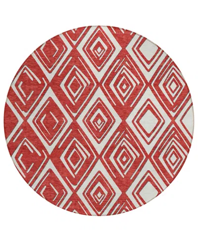 Addison Chantille Acn862 8'x8' Round Area Rug In Red