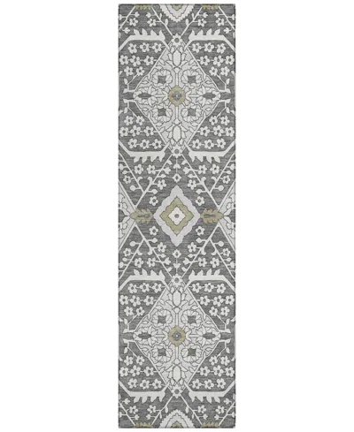 Addison Chantille Acn863 2'3"x7'6" Runner Area Rug In Charcoal