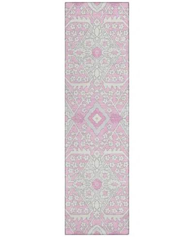 Addison Chantille Acn863 2'3"x7'6" Runner Area Rug In Pink
