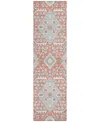 Addison Chantille Machine Washable Acn863 2'3"x7'6" Runner Area Rug In Salmon
