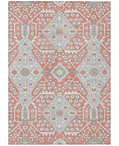Addison Chantille Machine Washable Acn863 5'x7'6" Area Rug In Salmon