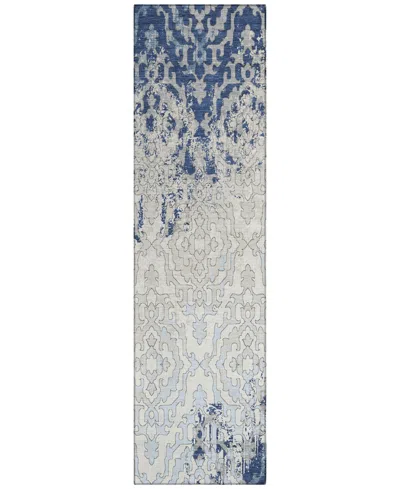 Addison Chantille Machine Washable Acn864 2'3"x7'6" Runner Area Rug In Navy