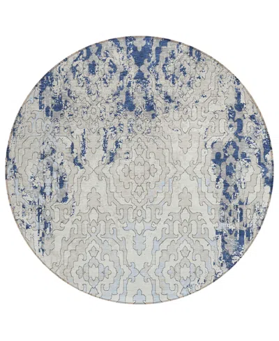 Addison Chantille Acn864 8'x8' Round Area Rug In Navy