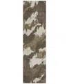 Addison Chantille Machine Washable Acn865 2'3"x7'6" Runner Area Rug In Brown