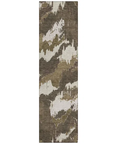 Addison Chantille Acn865 2'3"x7'6" Runner Area Rug In Brown
