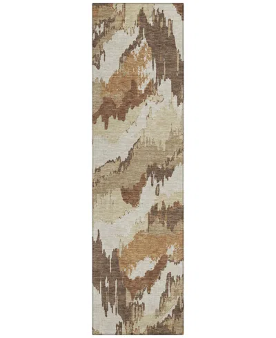 Addison Chantille Machine Washable Acn865 2'3"x7'6" Runner Area Rug In Chocolate